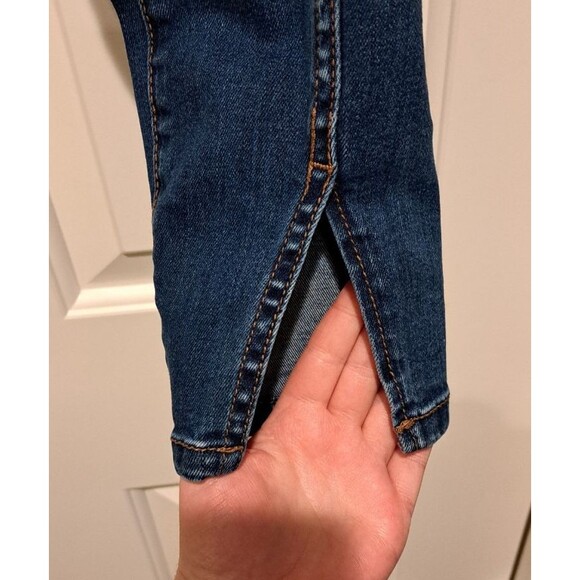 Anthropologie Picro Letterpress Mid-Rise Skinny Denim Jeans US 27 Split Ankle - Picture 3 of 14